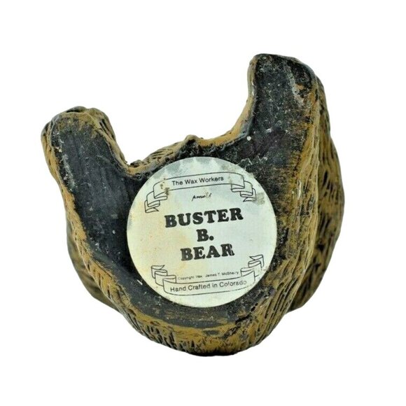 Vintage The Wax Workers Buster B. Bear Decorative Figurine Candle 1984 - Picture 5 of 5